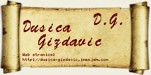 Dušica Gizdavić vizit kartica